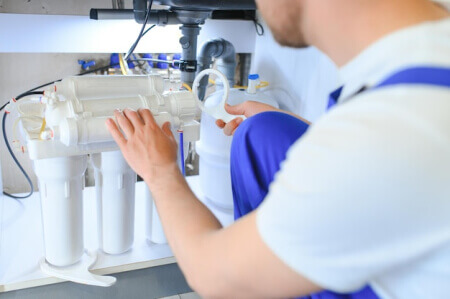 a man working on a machine